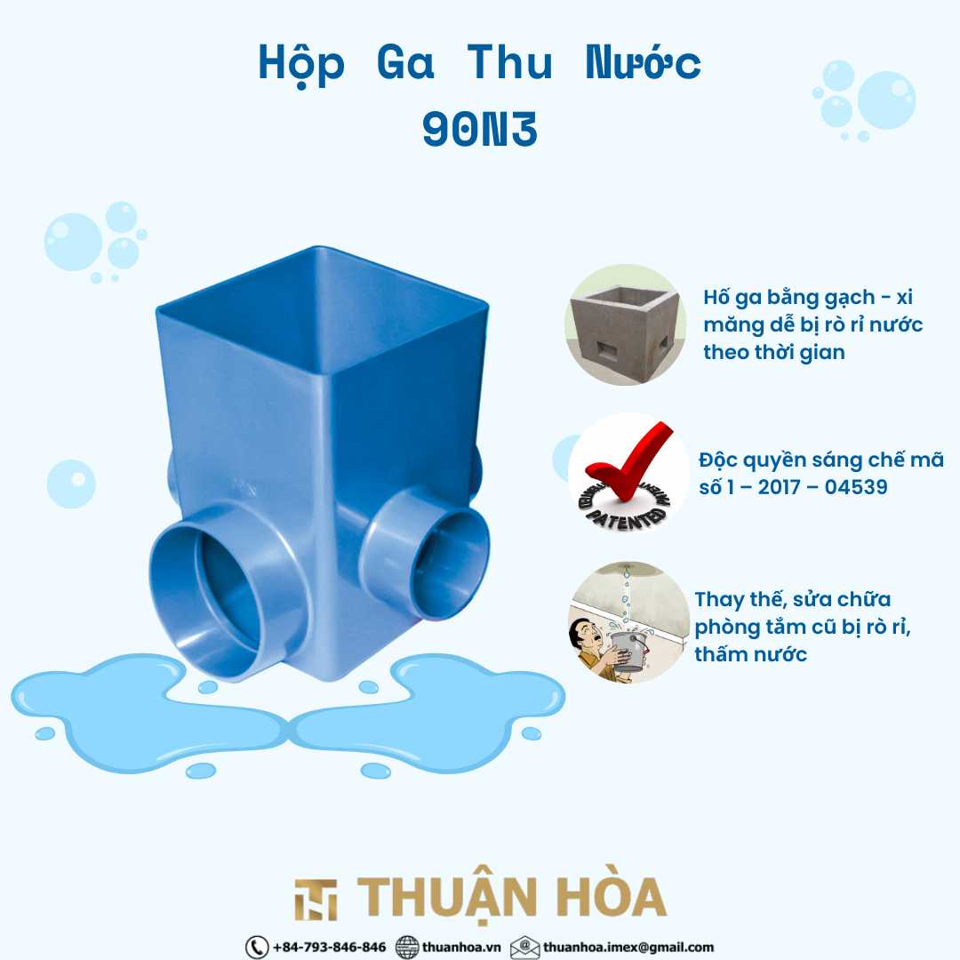 HỘP GA THU NƯỚC PHÒNG TẮM 90N3